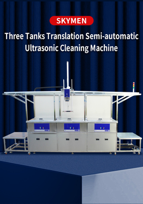 Alojamento ultrassônico industrial semi automático dos tanques SUS304 de Mahine três do líquido de limpeza