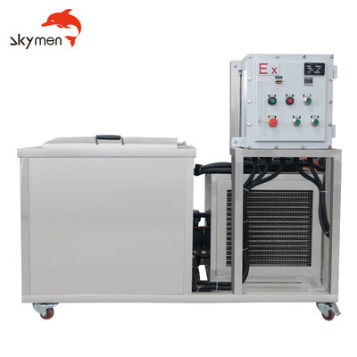 máquina da limpeza ultrassônica do tanque líquido de limpeza à prova de explosões industrial da refrigeração 38L do grande única para os Autoparts 600W