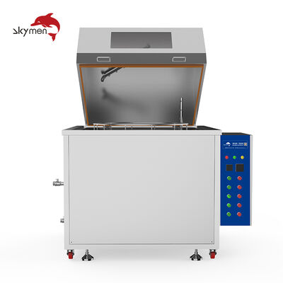 Máquina industrial de limpeza ultrassônica de spray rotativo de alta pressão para desengorduramento de peças de metal