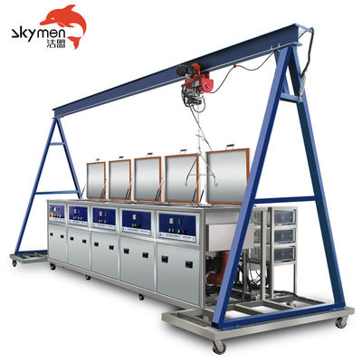 QUALIDADE  4 Station Ultrasonic Cleaning System for Safety Value Components With Gantry FÁBRICA