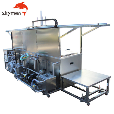 Cesta de funcionamento da máquina da limpeza ultrassônica dos Skymen SUS304 do PLC com a tabela de descarregamento de carregamento