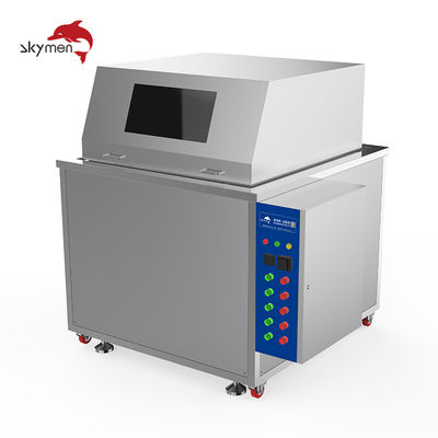 Máquina industrial de limpeza ultrassônica de spray rotativo de alta pressão para desengorduramento de peças de metal