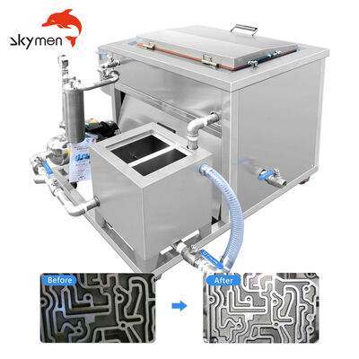 Banho de limpeza ultrassônica de caixa de engrenagens para remover graxa, óleo e limalhas metálicas