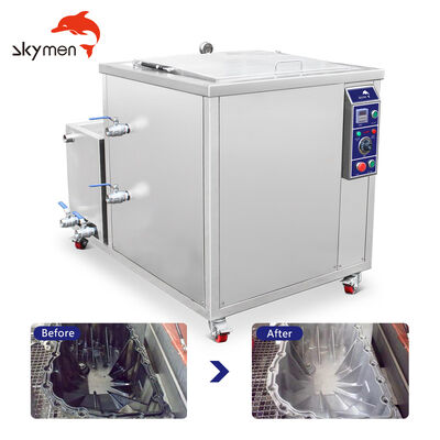 Banho de limpeza ultrassônica de caixa de engrenagens para remover graxa, óleo e limalhas metálicas