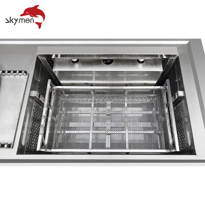 Máquina de limpeza ultrassônica de estágio duplo com rolo para limpeza industrial eficiente