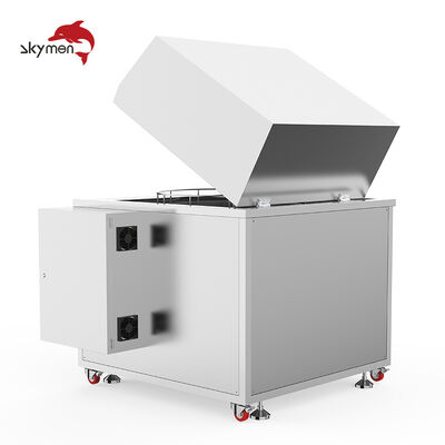 Máquina industrial de limpeza ultrassônica de spray rotativo de alta pressão para desengorduramento de peças de metal