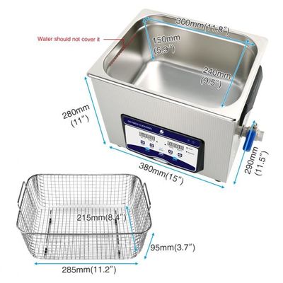 Uma limpeza ultrassônica Mchine de 2,85 galões para remover o ponto de solda com o poder 200w de aquecimento para remover a resina