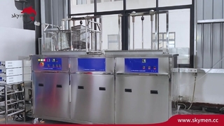 Máquina de limpeza ultrassônica de estágio duplo com rolo